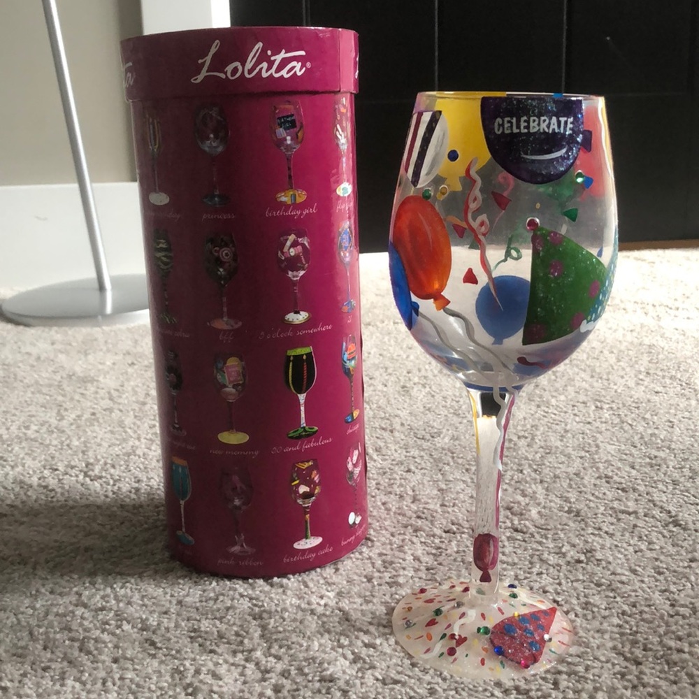 “Celebrate” Lolita wine glass